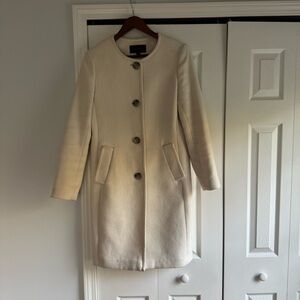 Ann Taylor Ivory Coat - Size S